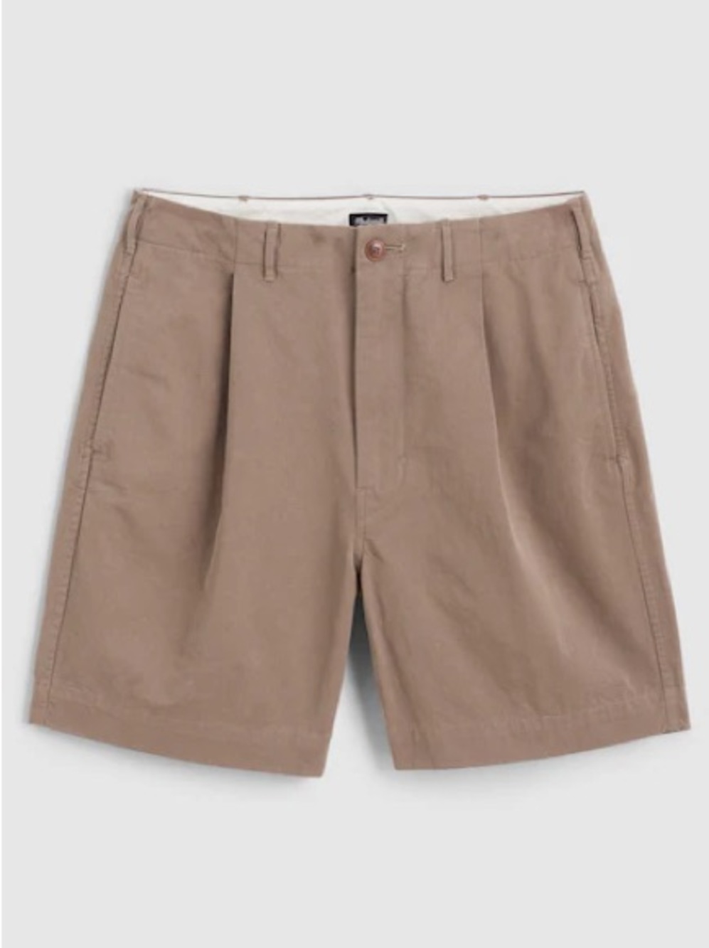 NWT Madewell Pleated Chino Shorts in Uniform Twill Men’s Size 34 Dark Driftwood